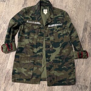 GAP Men's Green Camouflage Field Jacket